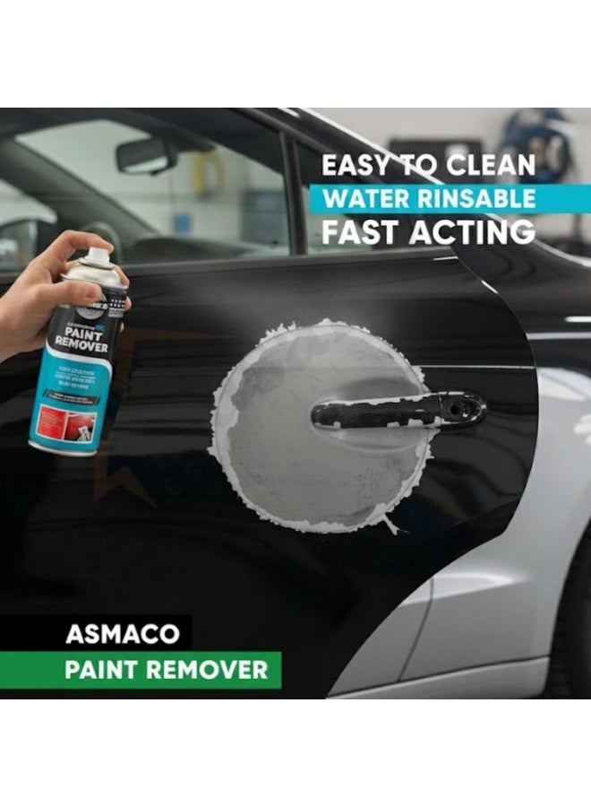 Asmaco All Purpose Paint Remover Spray – Fast Acting Paint & Varnish Stripper for Wood, Metal, Brick & Concrete, Easy Clean Water-Rinsable Formula, Multi-Surface Coating Remover - Image 2